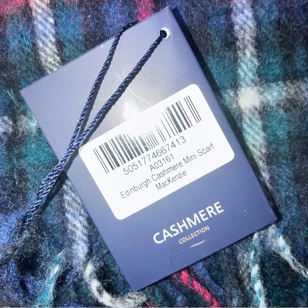 Edinburgh Cashmere Mini Scarf Mackenzie NEW